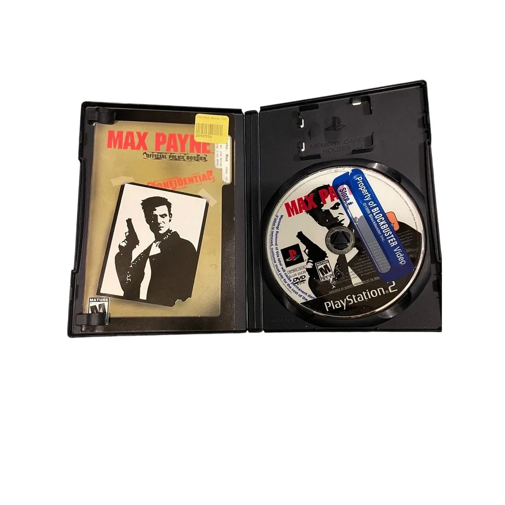 Max Payne Sony PlayStation 2 PS2 Rockstar Games 2001 Action Shooter Blockbuster